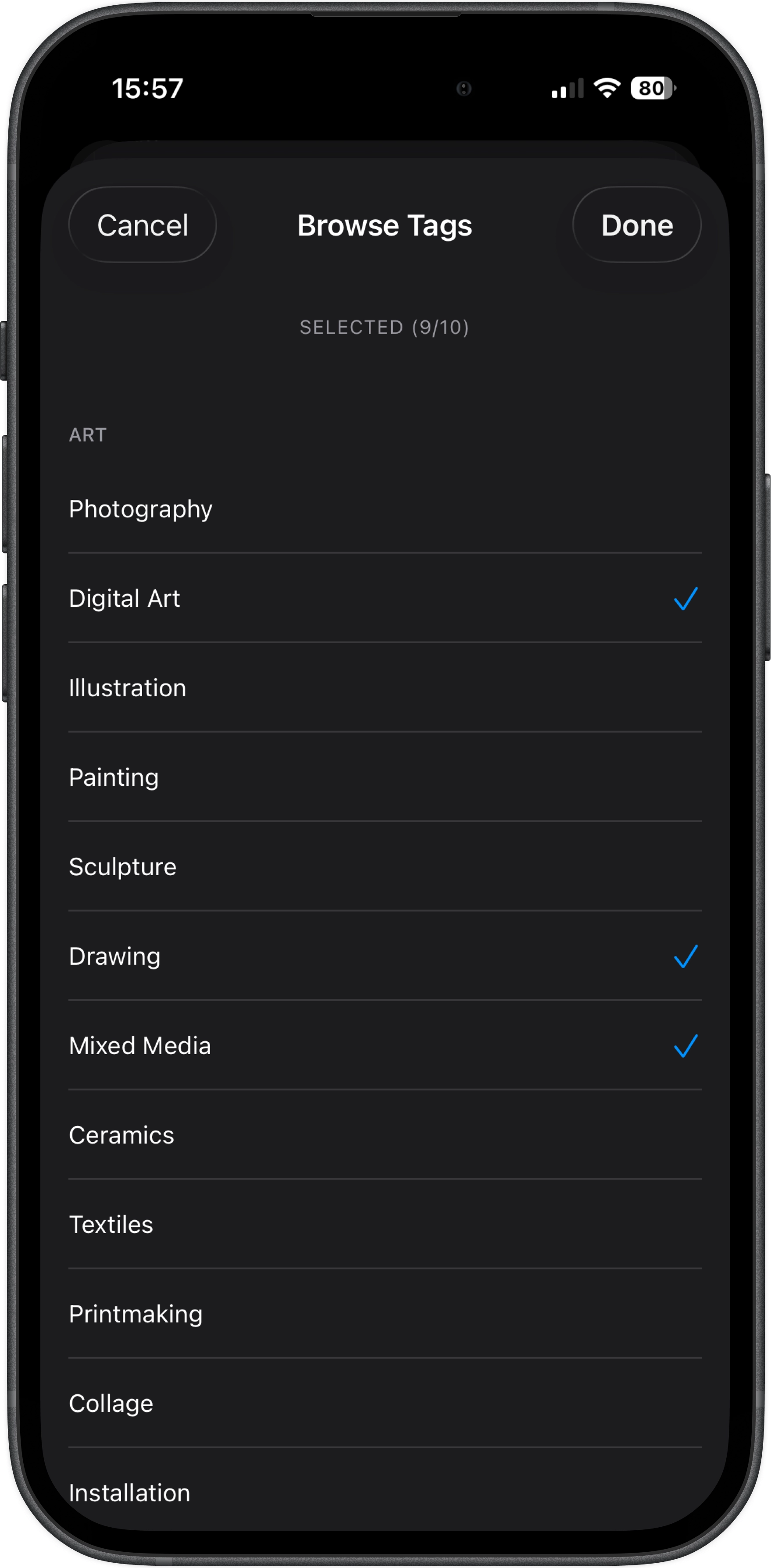 Add tags interface for tagging posts and projects